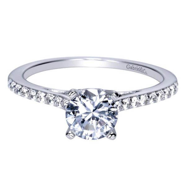Gabriel 14 Karat Contemporary Engagement Ring ER8060W44JJ | TQ Diamonds