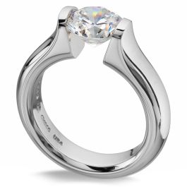 Kretchmer Platinum Marquise Helix Tension Set Ring