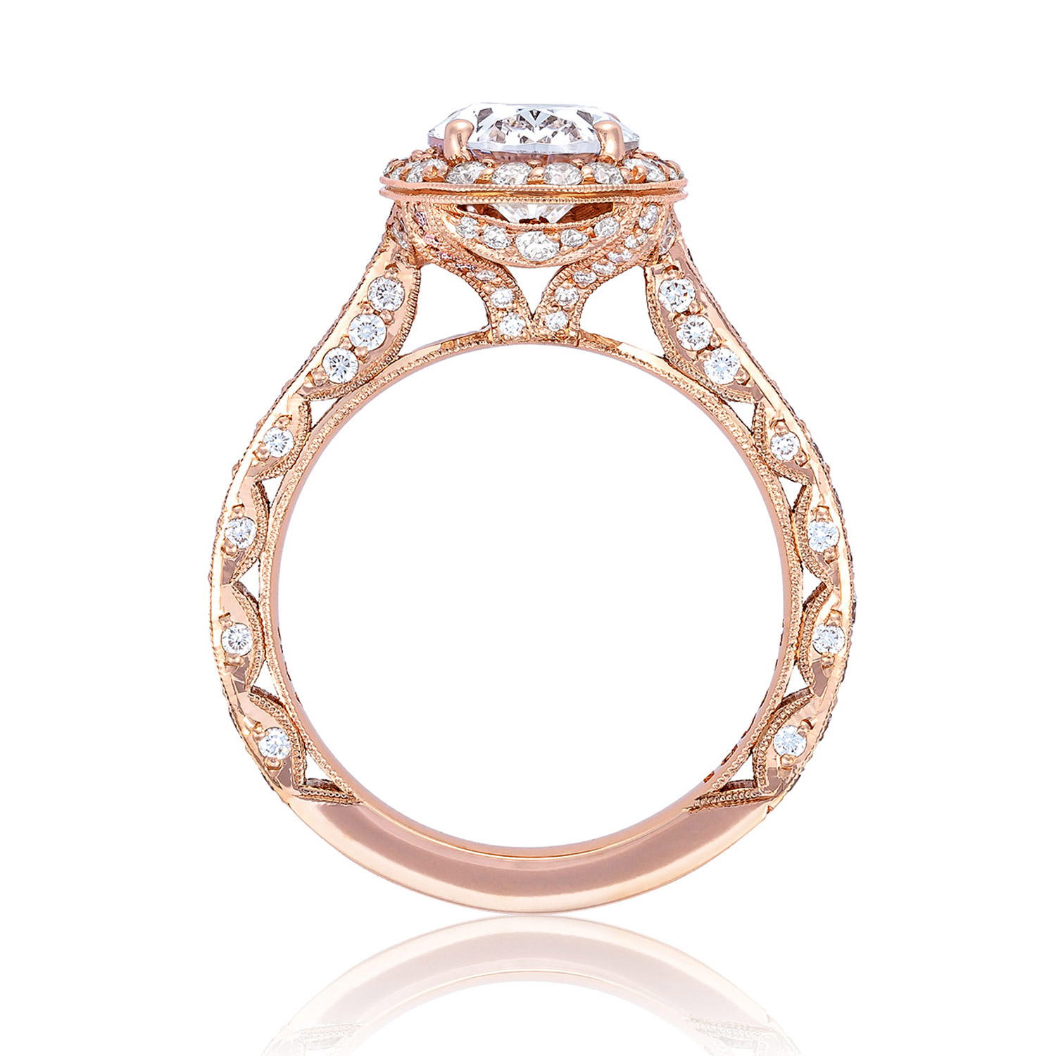 Tacori HT2650OV9X7PK 18 Karat RoyalT Engagement Ring | TQ Diamonds