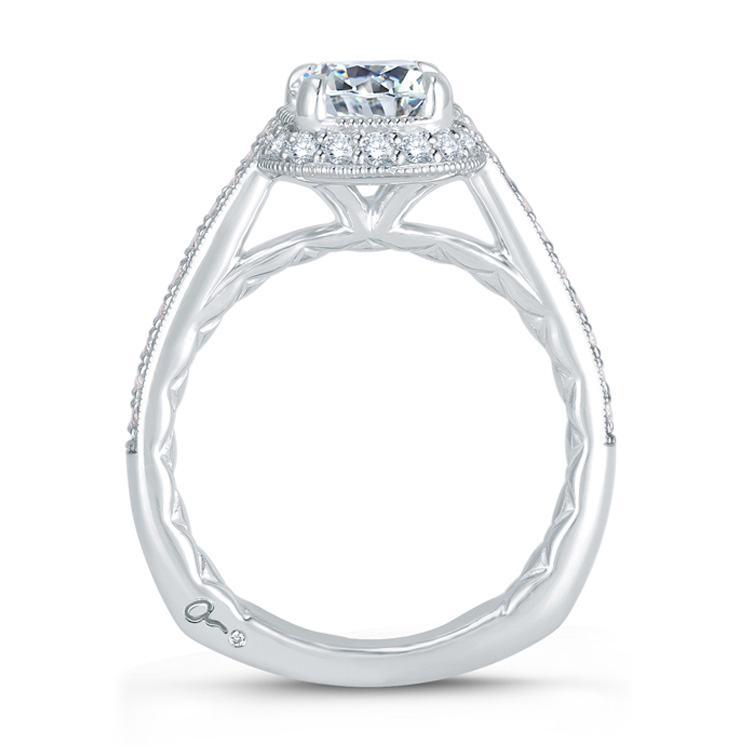 A.JAFFE 14 Karat Signature Engagement Ring MES756Q | TQ Diamonds